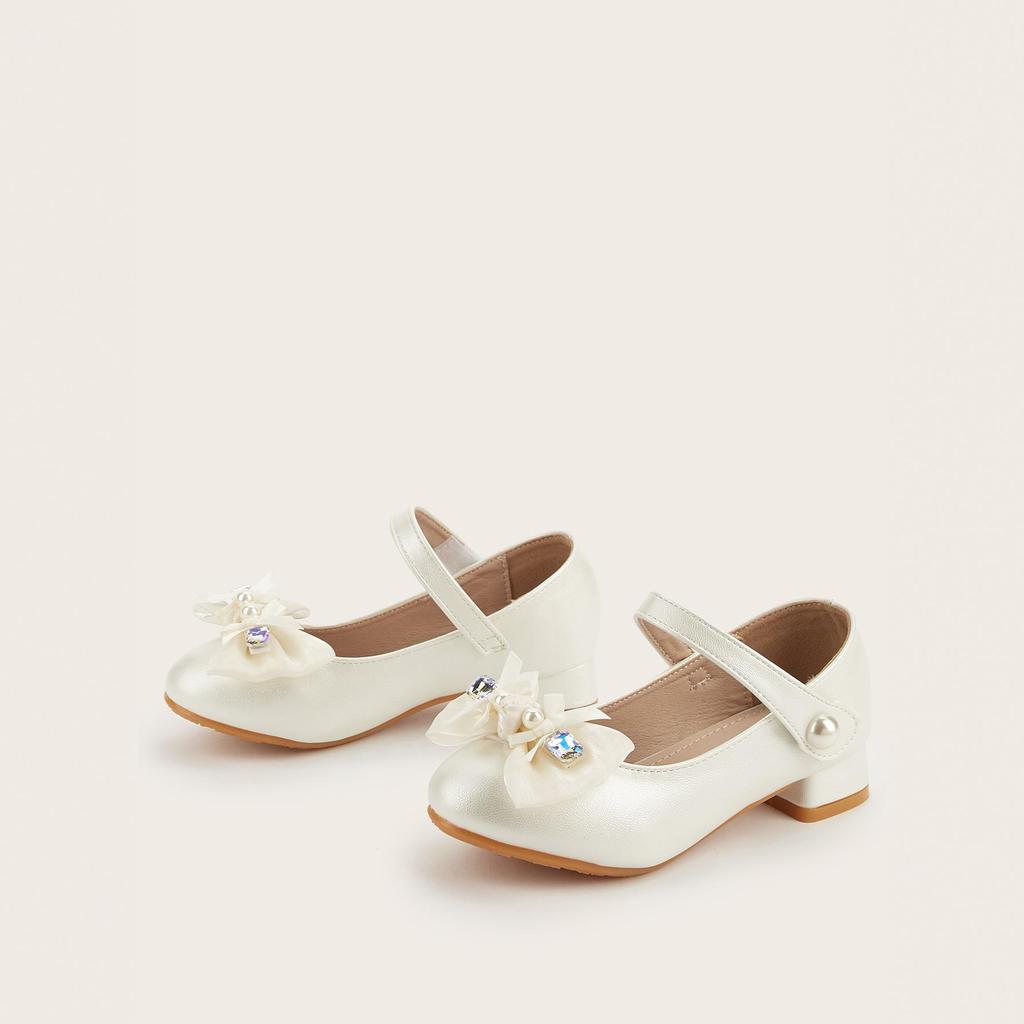 2025 Winter Mädchen Rosa Schleife Prinzessin Hohe Absätze: Modische & Vielseitige Lederschuhe