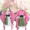 Demon Kanroji Slayer Mitsuri Clothing Cosplay Anime Party Costume Perform Suit
