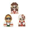 Cartoon Russian Girls Character Costume Images Enamel Pins Custom Ethnic Style Figure Souvenir Brooches Lapel Badge Jewelry Gift