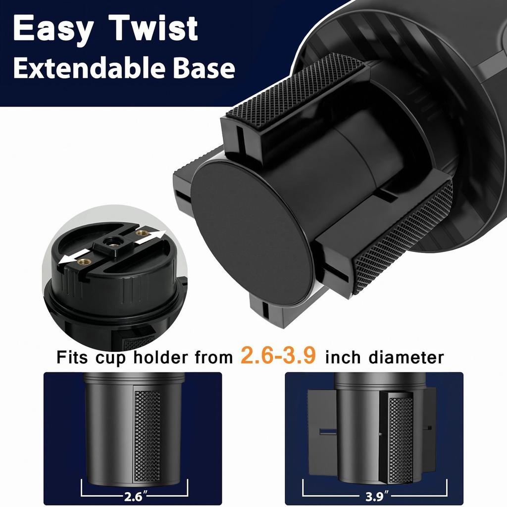 2-in-1 Multi-functional Car Cup Phone & Drink Holder Stand