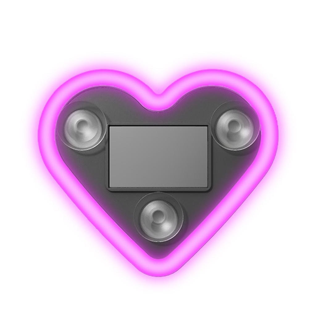 Solar Powered LED Heart Shape Car Interiors Atmosphere Decor Light Car Window Neon Light Decorative Lamps