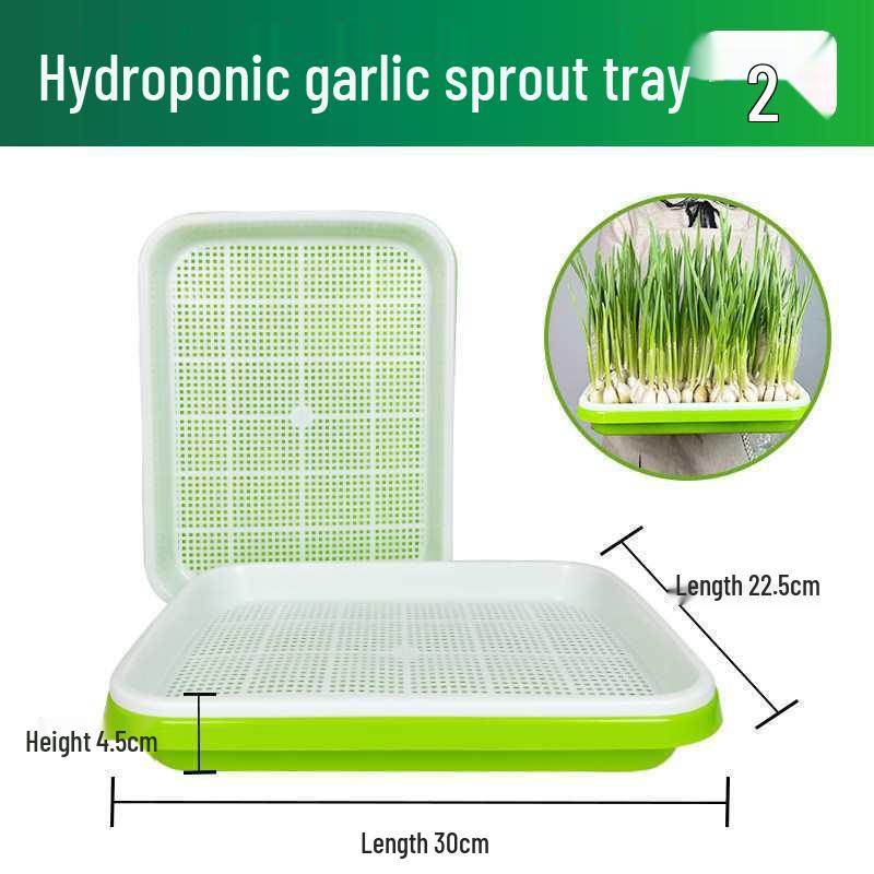Garlic & Pea Sprouts Hydroponic Tray - Seedling & Sprouting Tool