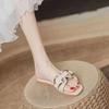 Women Single Flat Sandals Fashion Sexy Open Toe Outdoors Slides Office Ladies Party Shoes
