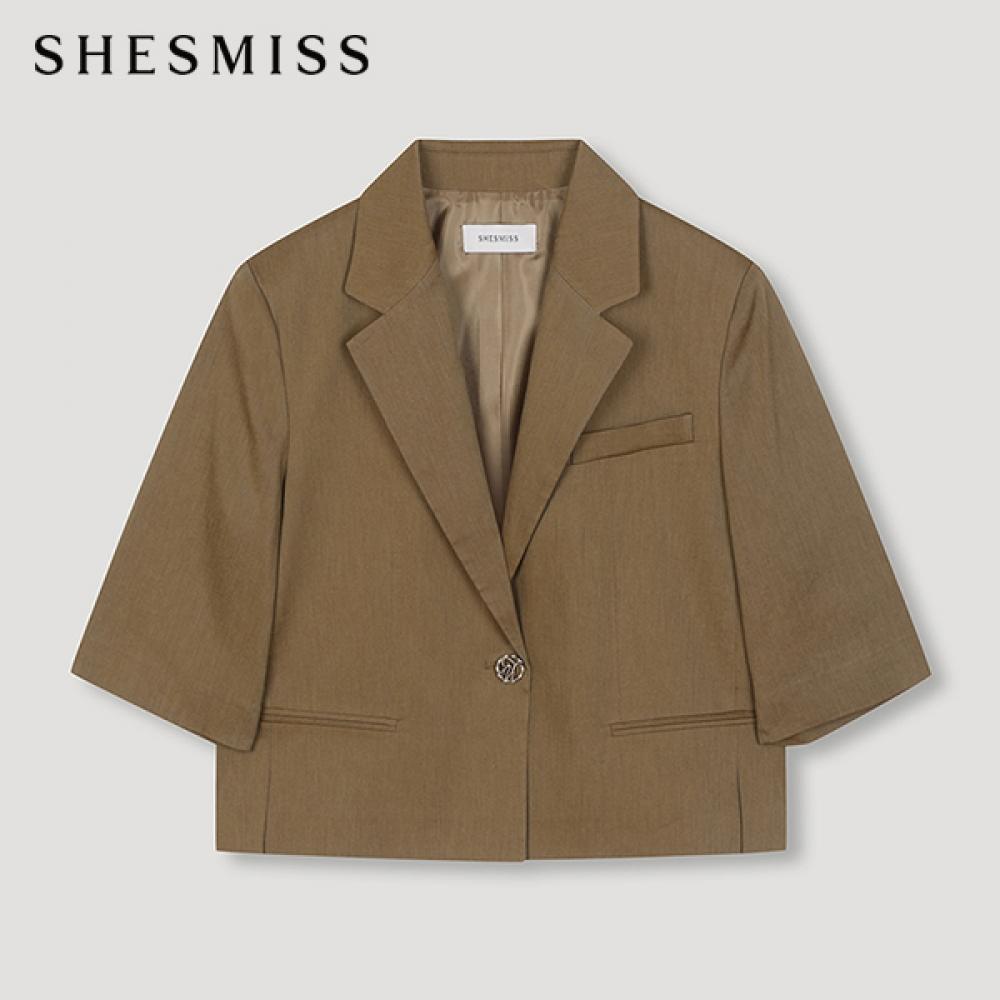 

Укороченная куртка Shs Miss Linen с короткими рукавами Swwjkn21750 Br Braun/55