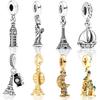 Mehrere Serien Paris Eiffelturm & Schutzengel Charm-Perle Anhänger Schmuckstück Dangle Passend für Original Kupferarmband Damen Schmuck