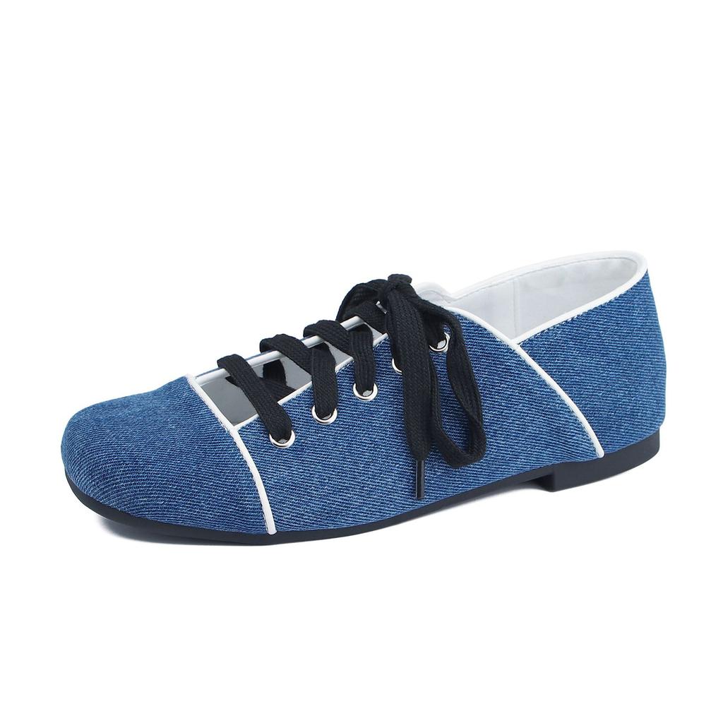 Yuanlitong spring and summer new casual women's shoes 2025 Korean version of denim sports shoes retro fashionable outer light mouth board shoes