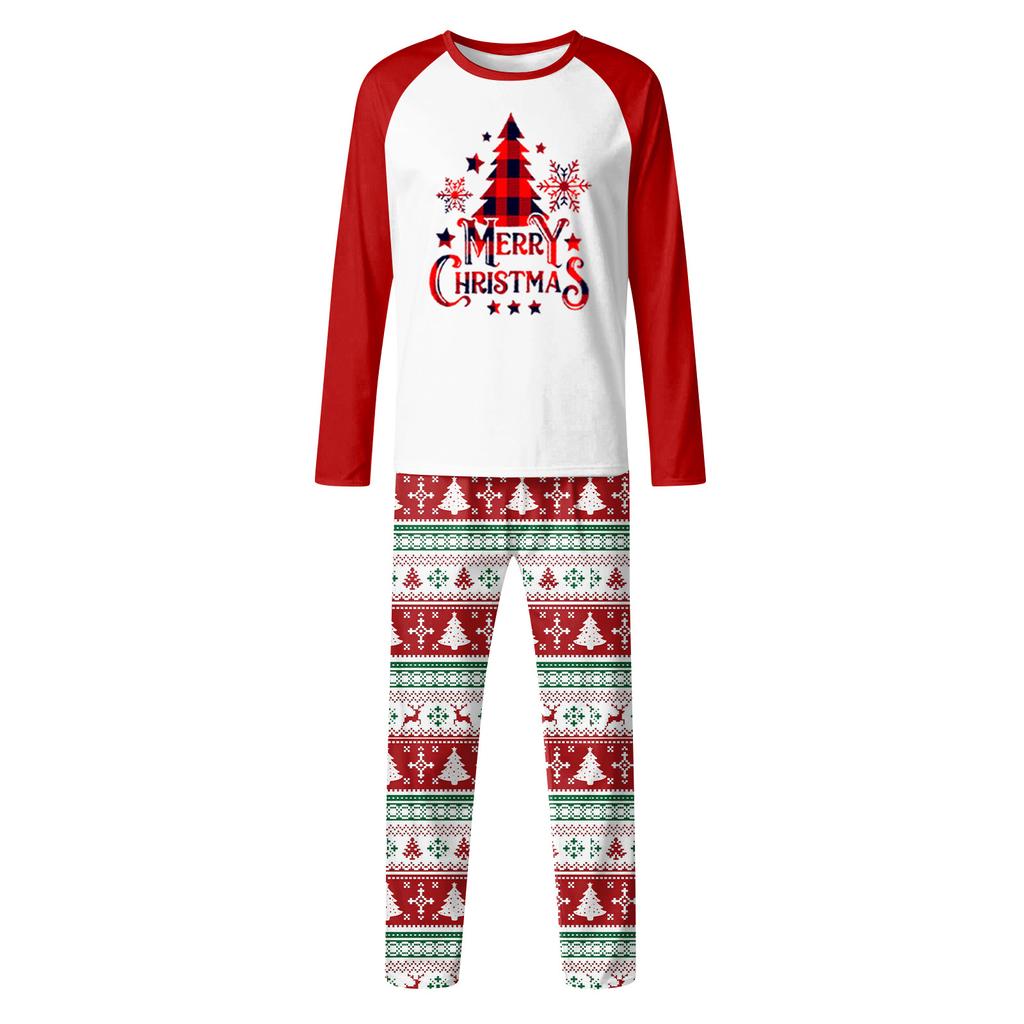 Family Matching Print Sets Pajamas Loungewear Outfits Family Matching Long Sleeve Tops+Pants Set