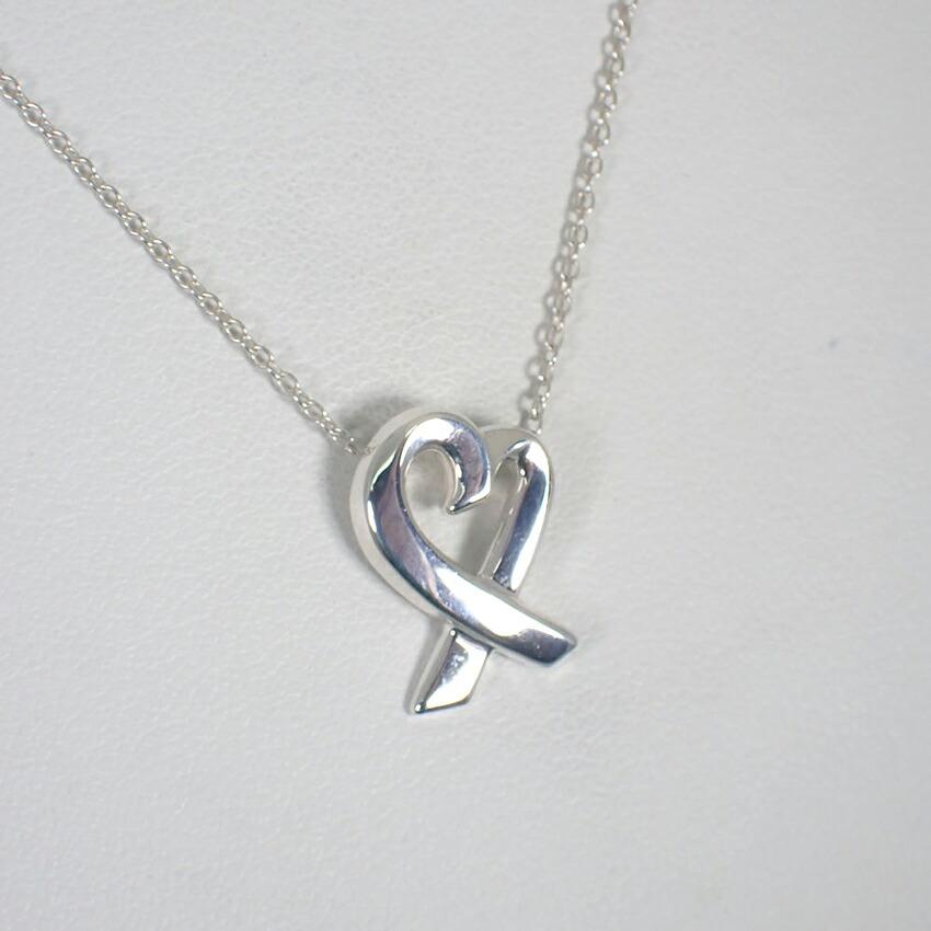 [Pre-owned] TIFFANY/Tiffany 925 Loving Heart Pendant/Necklace/j113-6