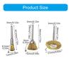 10pcs Copper Wire Wheel Brushes 3mm Mandrel For Precisions Cleaning And Rusts Removal For Metalwork And DIY Projects
