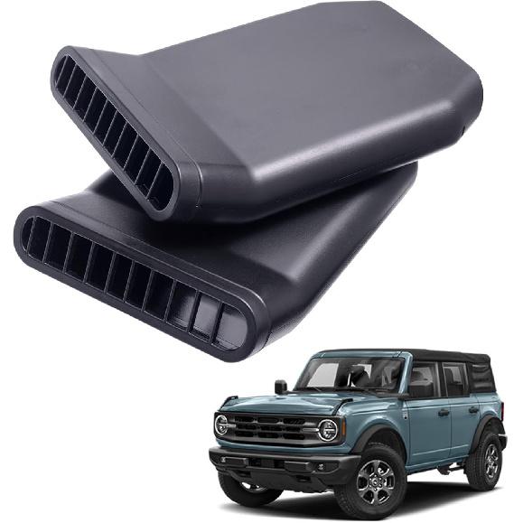 TOPTALL 2025 Rear Seat Vent Extender Compatible With -2025 Ford Bronco 4 Doors, Warmer Winter Plug-In Air Vent Deflectors For Rear Seat Passenger