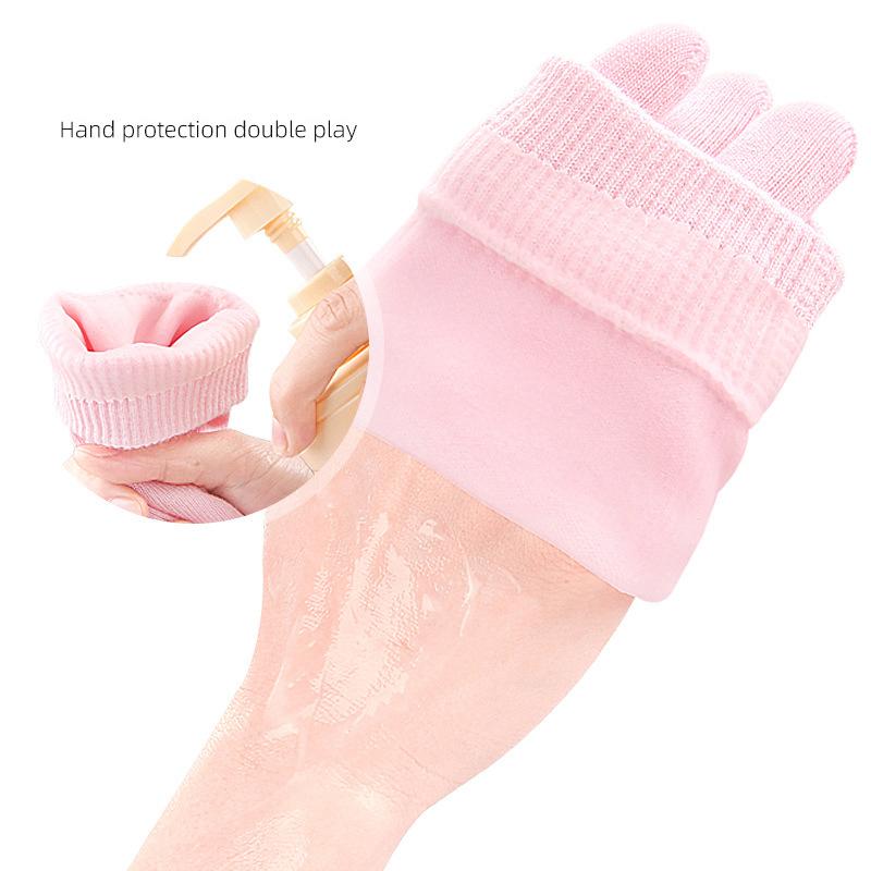 1Pair Multi Colored Essential Oil Moisturizing Socks Gloves For Dry Cracked Feet Nourishing Skin Lubricating Foot Care Massage