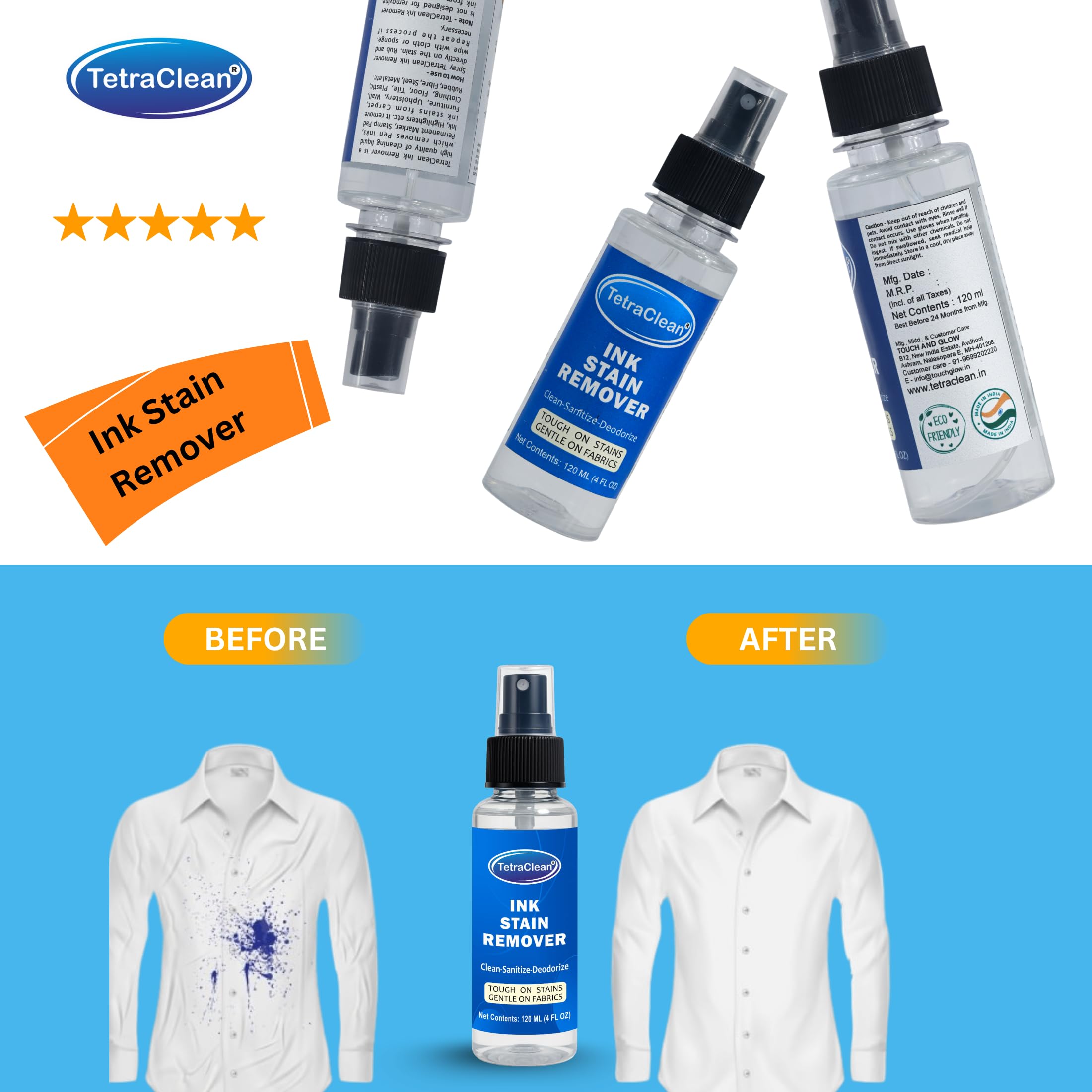TetraClean Ink Stain Remover Spray –