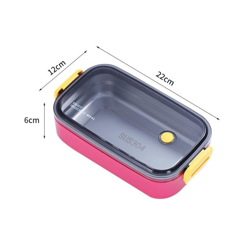 304 Stainless Steel Lunch Box for Adults Kids School Office 1/2 Layers Microwavable Portable Grids Bento Food Storage Containers