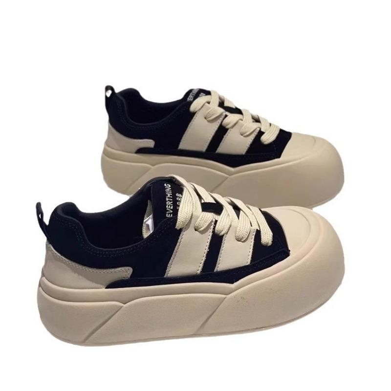 Retro Maillard bread shoes women's autumn new versatile platform casual board shoes