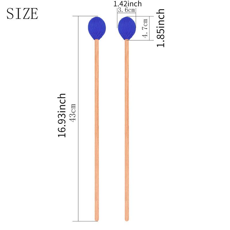 2-Piece Marimba Mallets Marimba Mallets Intermediate Marimba Mallets Yarn Ball Mallet Heads
