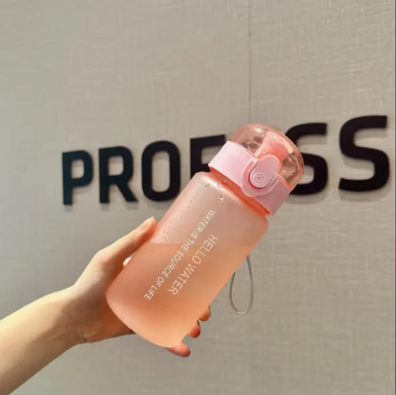 550ML Space-Themed Water Bottle with Anti-Slip Lid & Handle - Durable Plastic, Leak-Proof Design for Outdoor Sports, Camping