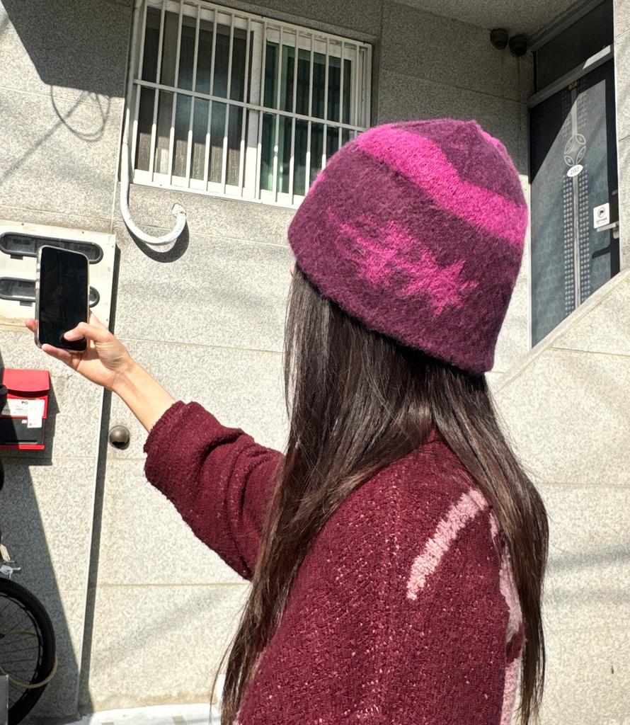 NICEGHOSTCLUB Stripe 3Star Logo Mohair Beanie_3Colors(Ng2Efuab20A)