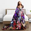 Super Warm Blanket Camping   2025 H-Hazbin Hotel Anmie Throw Blanket  Flannel Bedspread For Bedroom Comfortable Sofa Bed Cover