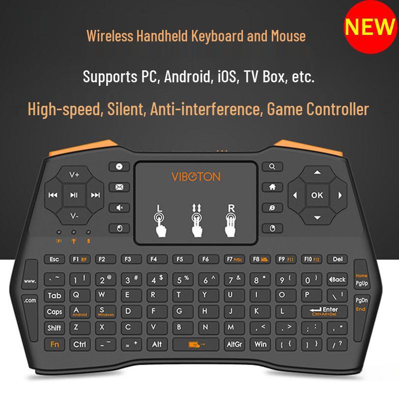 Compact Wireless Backlit Keyboard and Air Mouse - Orange Banana Pie Compatible