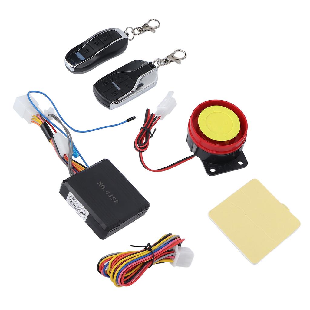Motorcycle Anti Theft Alarm System Kit One Way Remote Control Waterproof Universal 12V