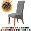 1pc Elastic Soft Velvet Chair Cover Universal Stretch Long Back Chair Covers Seat Slipcovers for Dining Room Kitchen Home Decor