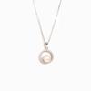 S925 Sterling Silver Freshwater Pearl Necklace with Diamond Accents - Elegant European and American Style Clavicle Chain for Women