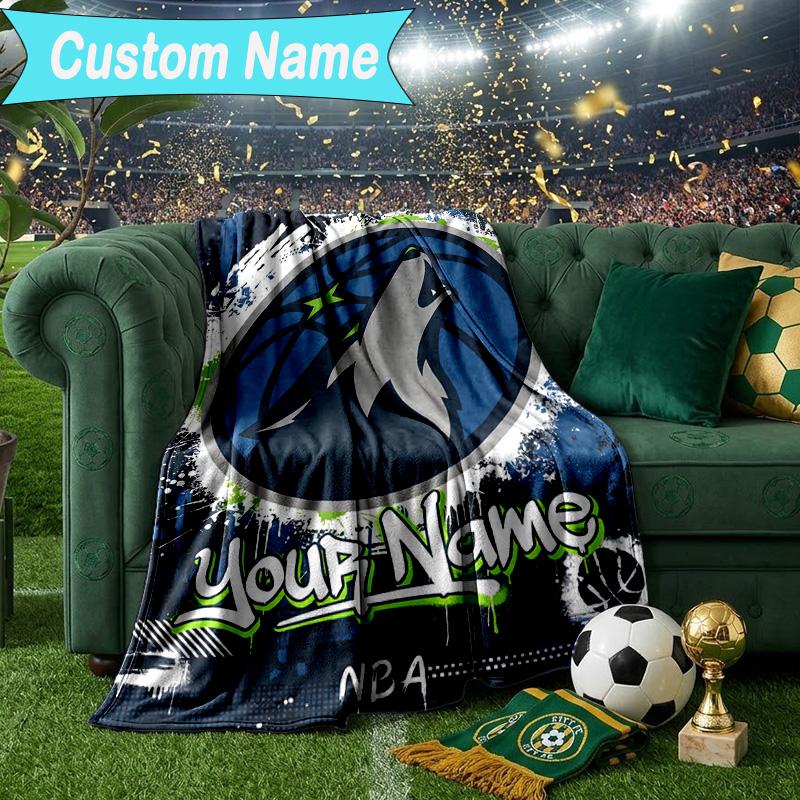 Custom Name Blanket Minnesota Logo Blanket Bedding Blanket for Travel, Camping, Living Rooms, Offices, Sofas, Fan Christmas Gift