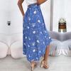 Faldas elegantes de cintura alta con borde de volantes asimétricos de flores de primavera y verano para mujer