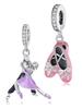 Charm Plata Latin Dance Boy Girl Shoe Copper Plated For Charm Copper Plated Genuine Bracelets For Jewellery Crafting