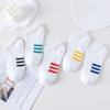Men's Summer Thin Three Bar Stripes Sports Sweat Absorber with Low Top Socks