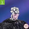 Twelfth Birthstone Flower Silicone Beads 925 Sterling Silver Diy Beaded Bracelet Accessories Bead Separator