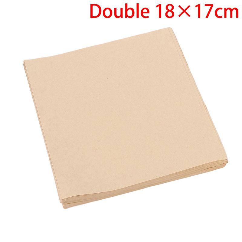 100Pcs Single/Double Opening Grease Resistant Paper Treat Bags Flat Greaseproof Brown For Cookie Snack Sandwich Popcorn
