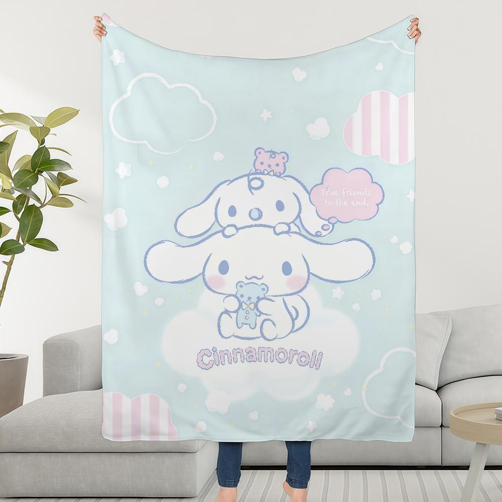 

Sro Cute C-CinnamorollS-ES Cartoon Blanket Throw Super Cosy Plush Living Room Sofa Couch Childish Birthday Gifts 75x90cm