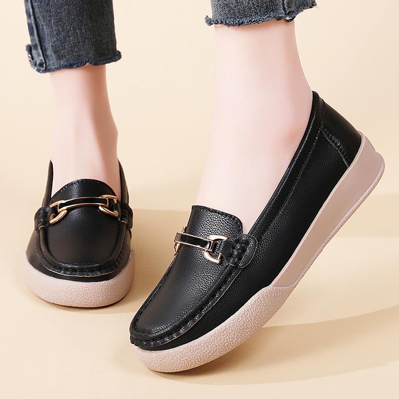 Fashion Women Loafers 2025 Spring Autumn Fashion Shoes Classic Brand High Quality Leather Comfy Drive Shoes Boat Casual Shoes