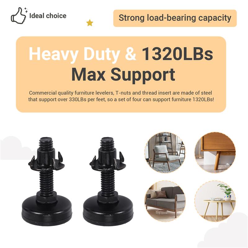 Good-Furniture Levelers Heavy Duty Furniture Leveling Feet Adjustable Leg Levelers For Cabinets Tables Chairs Raiser