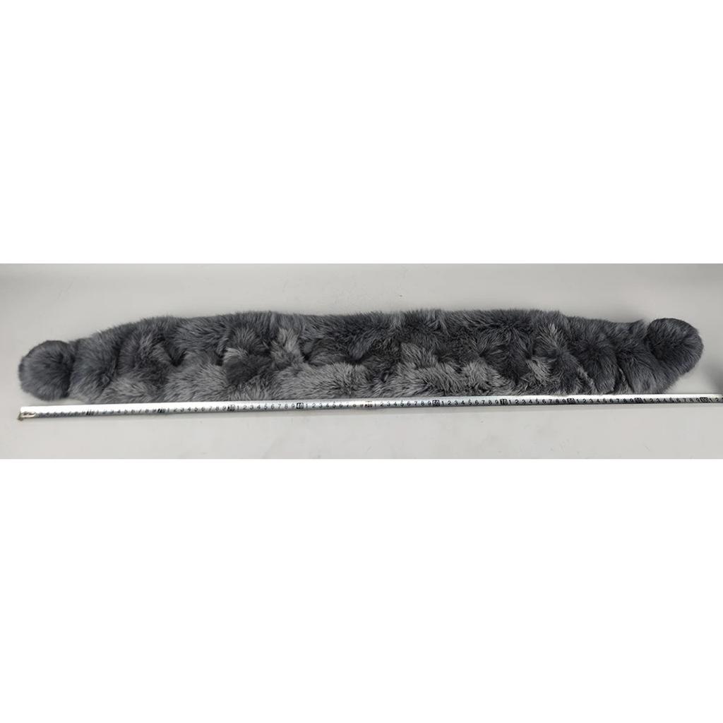 2026 New Arrival Winter Real Rabbit Fur Scarf Women Long Warm Genuine Rabbit Fur Scarves Female Knit Fluffy Pompoms Fur Scarves