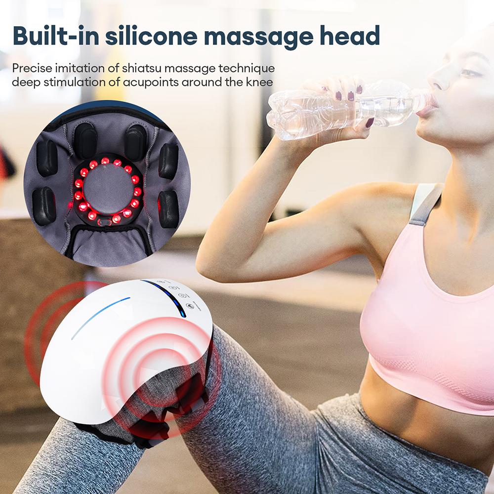 6-Head Electric Smart Knee Massager Vibration Air Pressure Kneading Hot Compress Knee Massage Machine Wireless Knee Masajeador