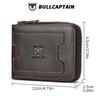 Leather Zipper Wallet, First Layer Cowhide Card Bag, 20% Off Us Dollar Wallet, Multi-Function