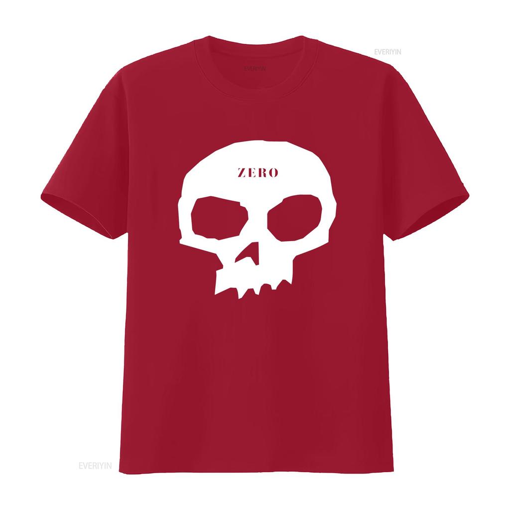 Zero Skateboards T Shirt Skull Logo 90s Style Vintage Washed Top For Everyday Wear Fashion Stylish Designer Clothes Comfortable