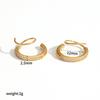 Geometric Stainless Steel Hoop Earrings For Women With Stones For Stylish Office Wear