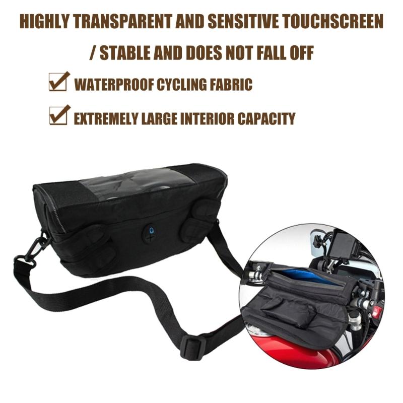 Weatherproof Motorcycle Front Pack Organizer Crafted from Tear Resistant Oxford Cloth Ideal For Storing Tools And Essential