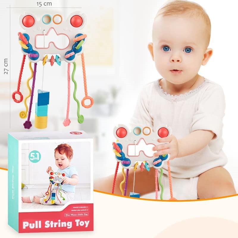 Montessori Toys for Baby Sensory Toys Crab Travel Toys Toddlers 1 2 3 Year Old Pull String Fidget Toys Birthday Gifts