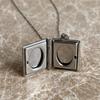 Gold Star Map Character Book Necklace Vintage Openable Pendant Niche Design Clavicle Chain
