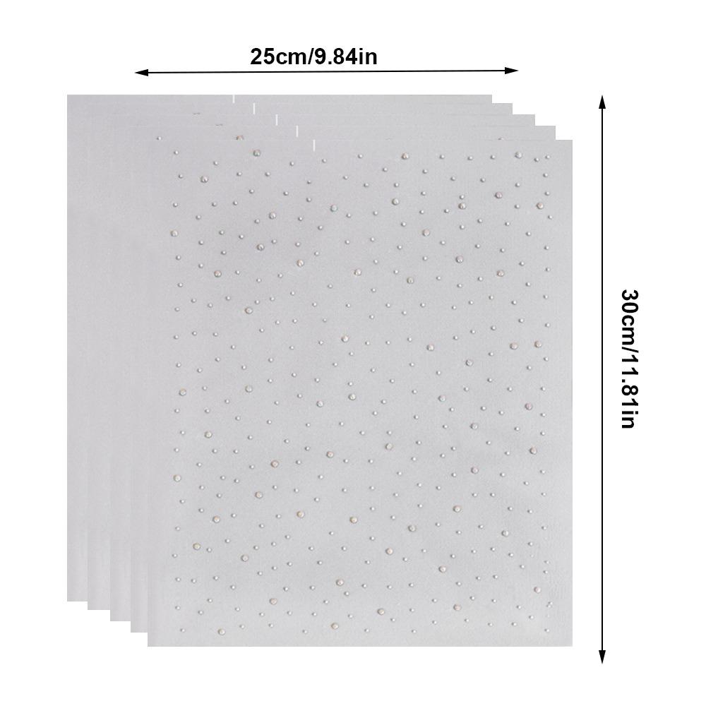 5 Sheets Gradient Polka Dot Self Adhesive Rhinestone Sticker Starry Sky Pattern Arts Crafts Iron-On Rhinestone Sheets DIY Bling