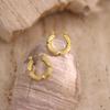 Geometric Irregular Hammered Stainless Steel Stud Earrings for Women Fashion Jewelry
