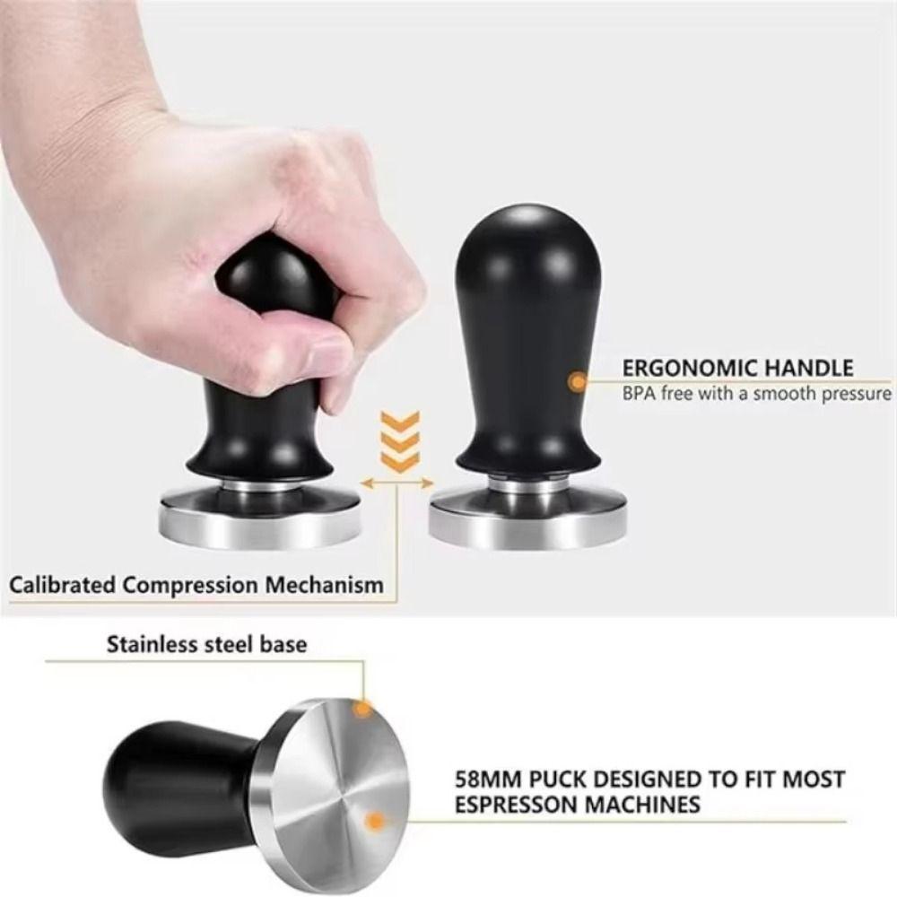 51/53/58mm Coffee Tamper Stainless Steel Base Espresso Distribution Tool Coffee Grounds