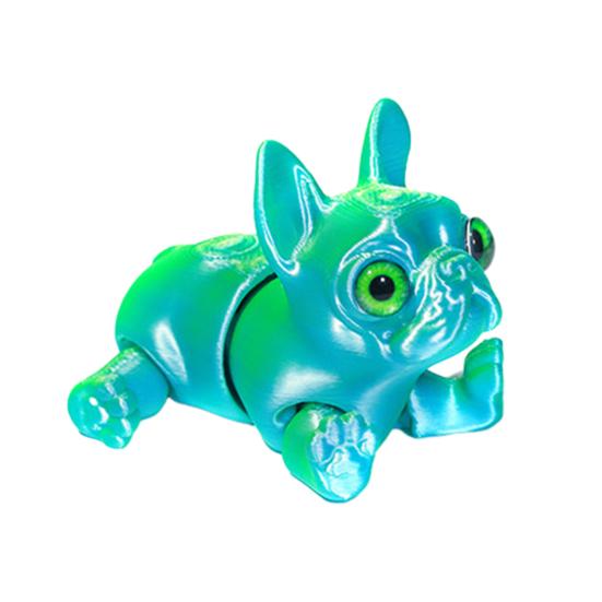3D Printed French Bulldog Articulated Dog with Movable Joints Flexible Puppy Fidget Toy Desktop Pet for Home Office Stress Relief