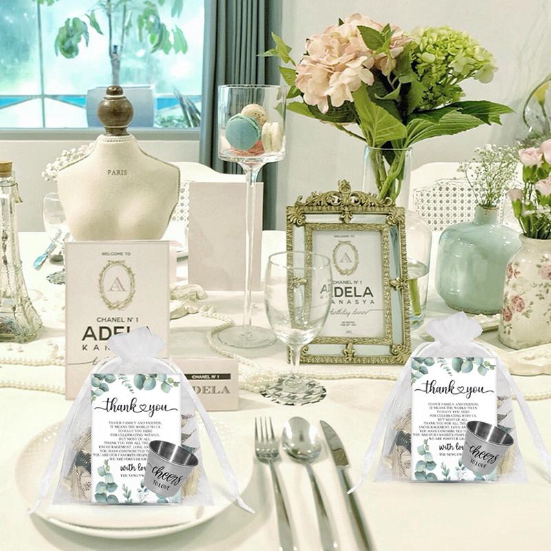 12Pcs Wedding Banquet Gift Small Wine Glass Set Bridal Souvenir Bridal Shower Birthday Event Gift Party Gift