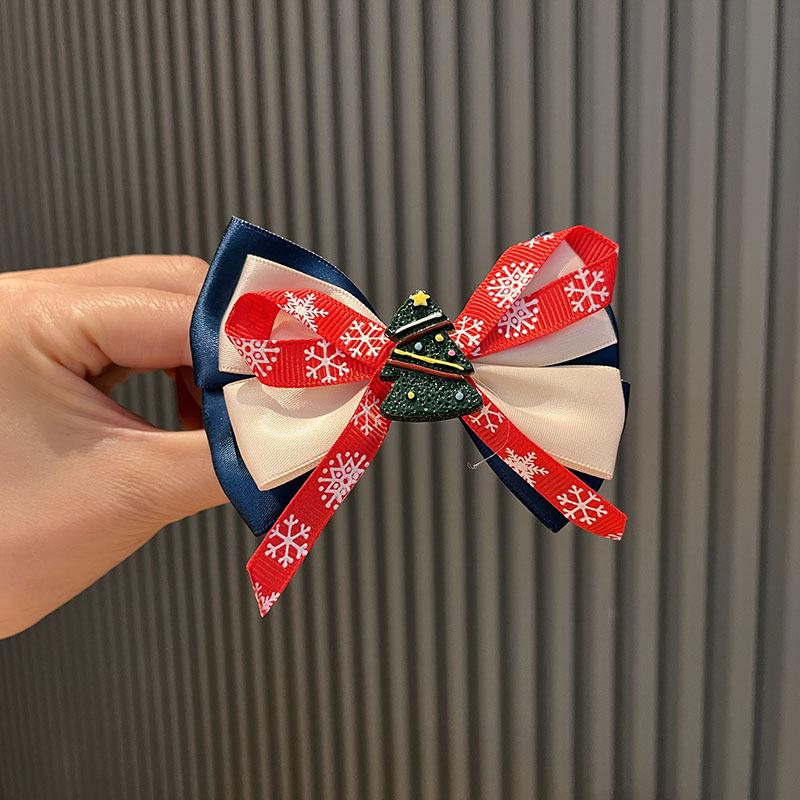Handmade Fairy Mori Style Christmas Bow Hair Clip – Cute & Sweet Spring Hair Accessory