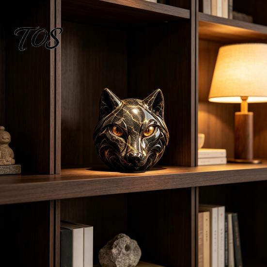 Meaningful Birthday Gifts for Collectors Resin Animal Head Sculpture, Guardian Dragon/Lion/Owl/Wolf Statues, Gothic Interior Decorations Figurine